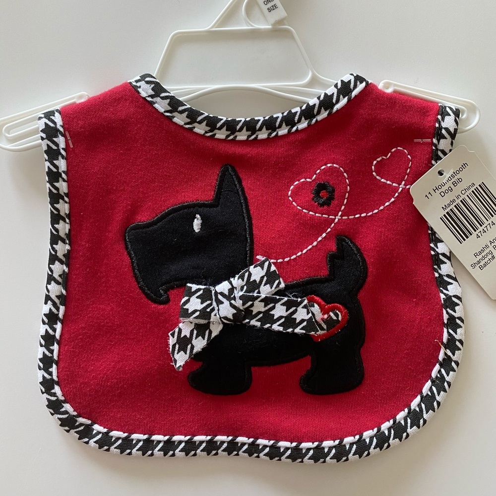 Baby Starters Houndstooth Baby Bib